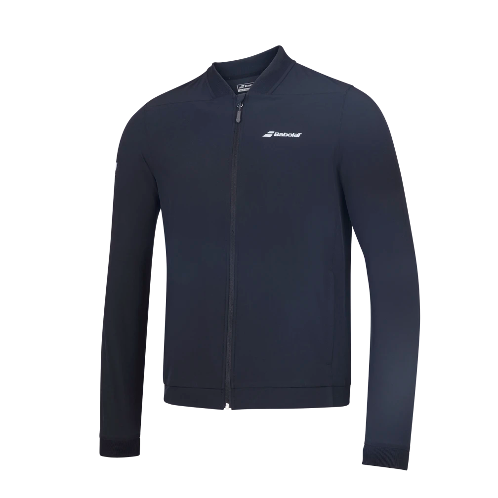 Babolat Junior Play Jacket for Kids - Lightweight Tennis Warm-Up Jacket (Black) - Perfect for Youth Tennis Practice & Outdoor Sports