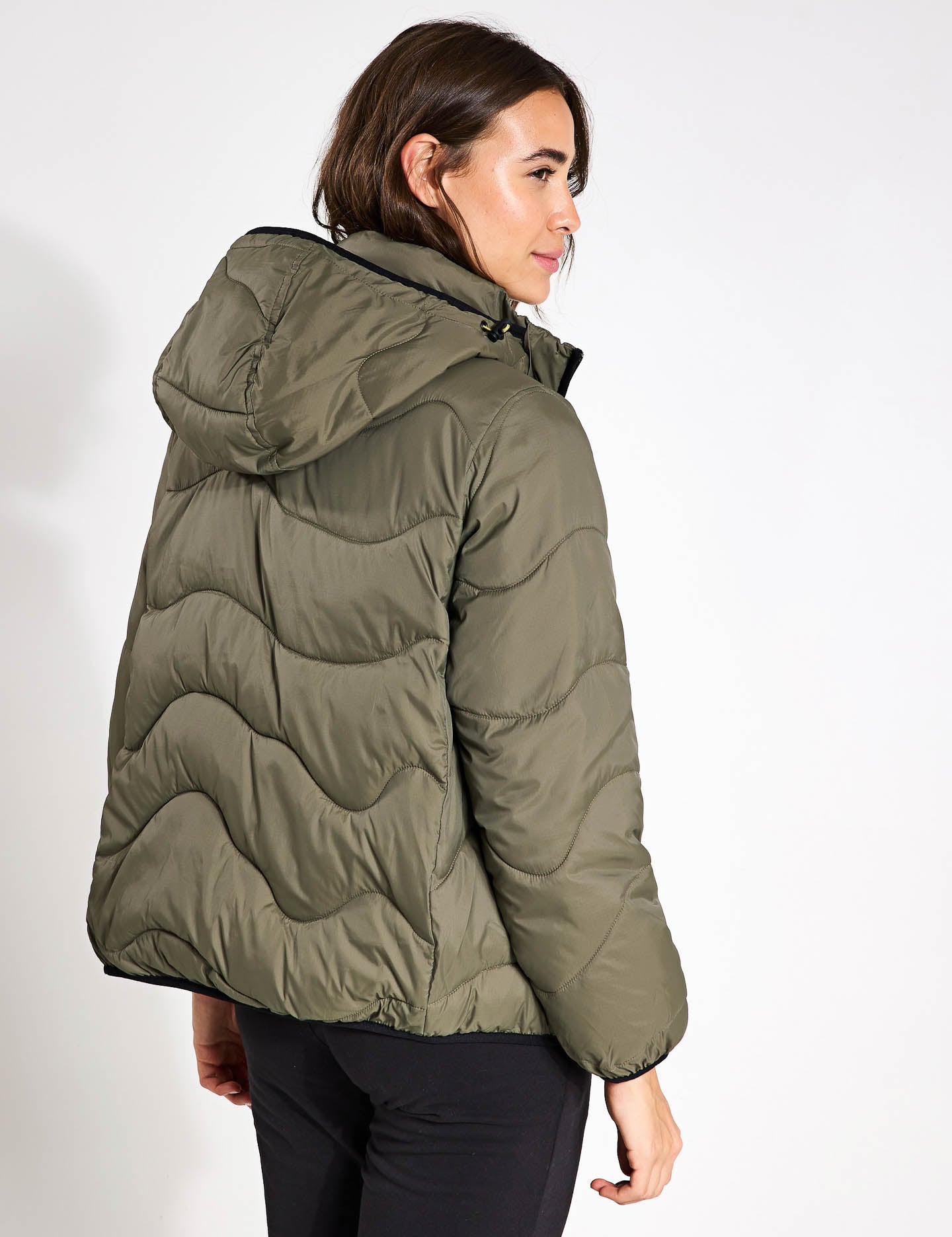 Stormwear Quilted Hooded Puffer Jacket for Men & Women - Warm Winter Coat, Water-Resistant, Lightweight - Dark Khaki | Perfect for Skiing, Hiking & Outdoor Activities