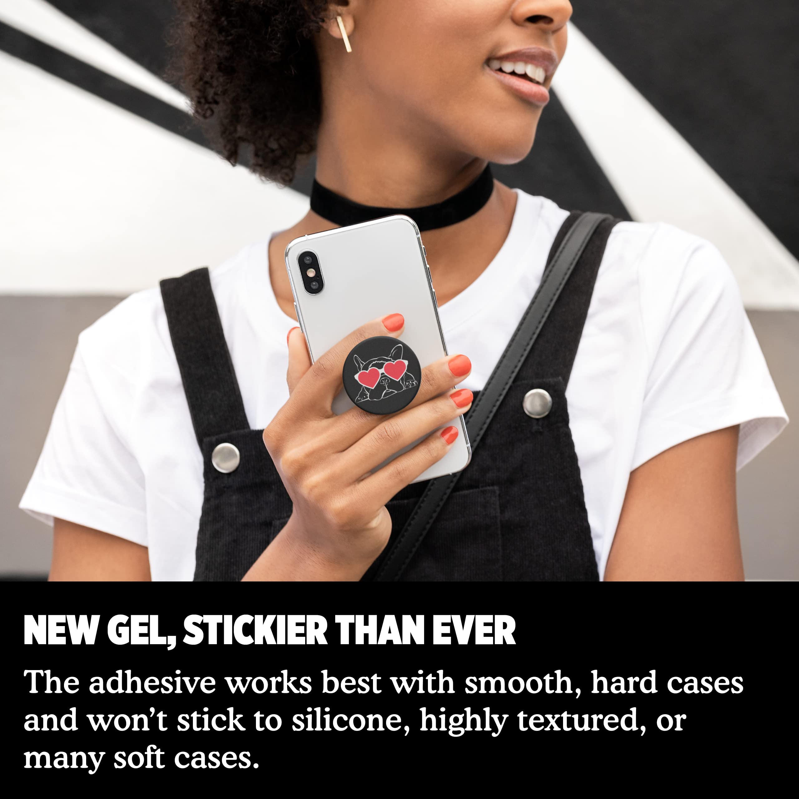 PopSockets Expanding Phone Grip with Kickstand - Sleepy Shades Design for iPhone & Android - Perfect for Hands-Free Viewing, Gaming & Selfies