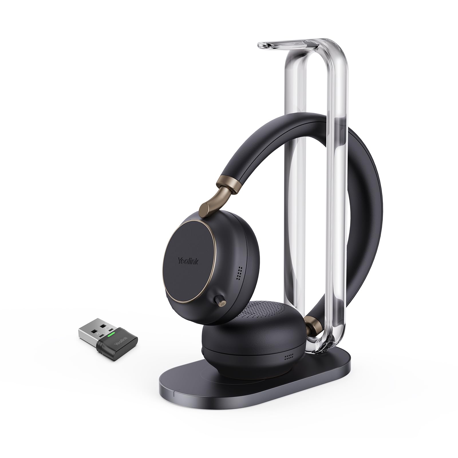 Yealink BH76 UC Wireless Bluetooth Headset with Active Noise Cancelling (5X Mic) - Retractable Mic Arm, 35H Talk Time for PC, Teams, Zoom Meetings - Perfect for Remote Work & Office Calls