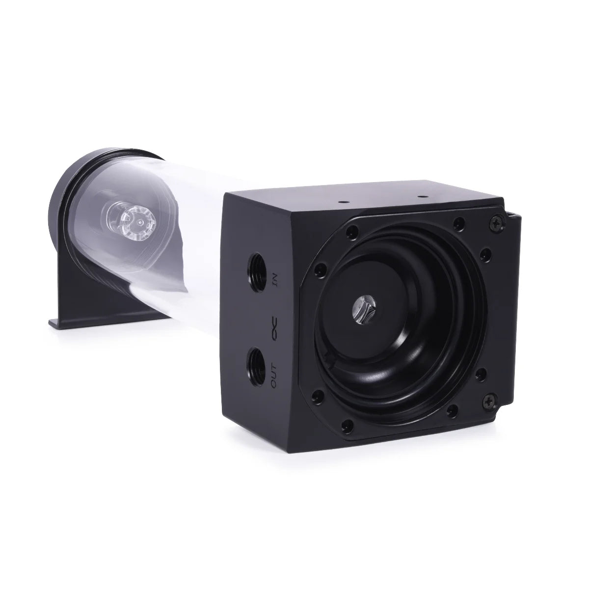 Alphacool Core 200 Aurora ARGB Reservoir for D5/VPP Pumps - High Performance Acrylic/Acetal PC Water Cooling Tank - Perfect for Custom Liquid Cooling PC Builds & Gaming Rigs