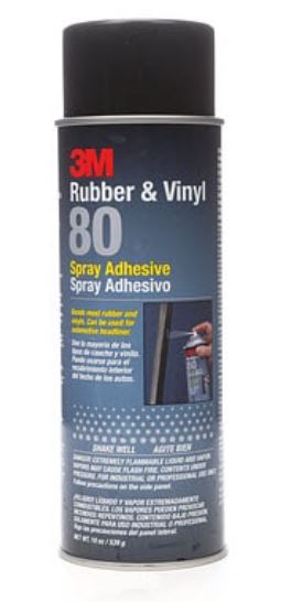3M 80 Rubber & Vinyl Spray Adhesive - High Strength, Fast Drying Glue for Automotive, Marine & DIY Projects | Perfect for Upholstery, Flooring & Crafting