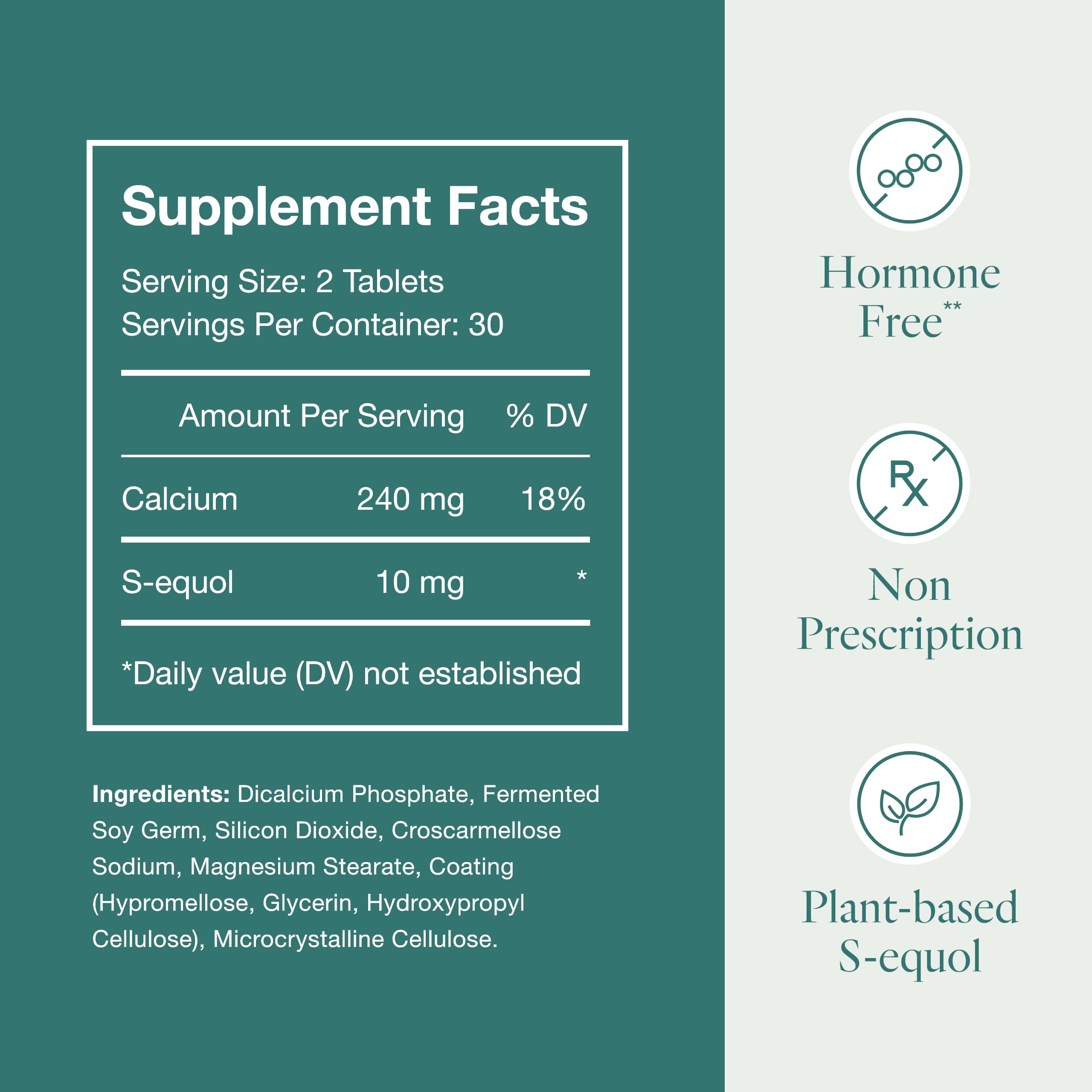 EQUELLE Menopause Supplement for Women - Hot Flash Relief, Better Sleep, Muscle Ache Support - Premium Dietary Supplement with Natural Ingredients - 60 Tablets (2 Pack) - Perfect for Nighttime Relief & Daily Comfort During Menopause Transition