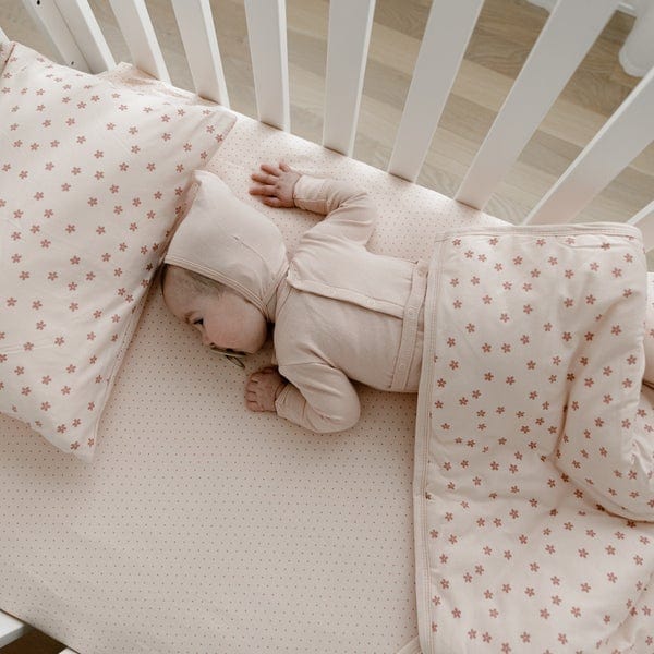Elys & Co 4-Piece Baby Crib Bedding Set - Soft Cotton Crib Sheets, Fitted Crib Skirt, Bumper Pads - Perfect for Nursery Decor & Newborn Sleep Comfort