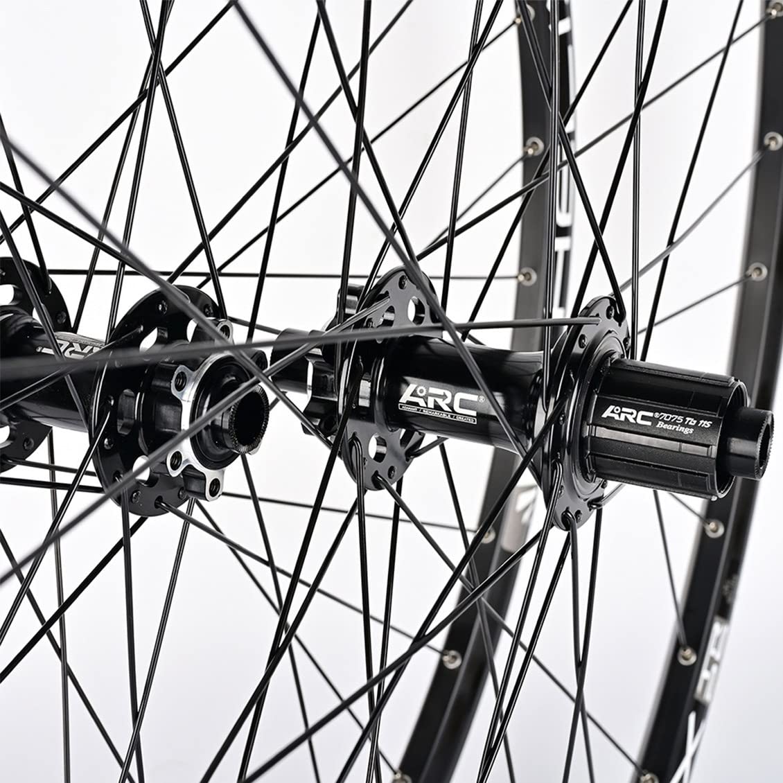 **26/27.5/29 Inch Mountain Bike Wheelset - Disc Brake Compatible with 8/9/10/11 Speed Cassette, Through Axle Front & Rear Wheels for Trail & Cross-Country Riding**