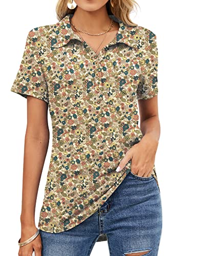 Floral Khaki Red