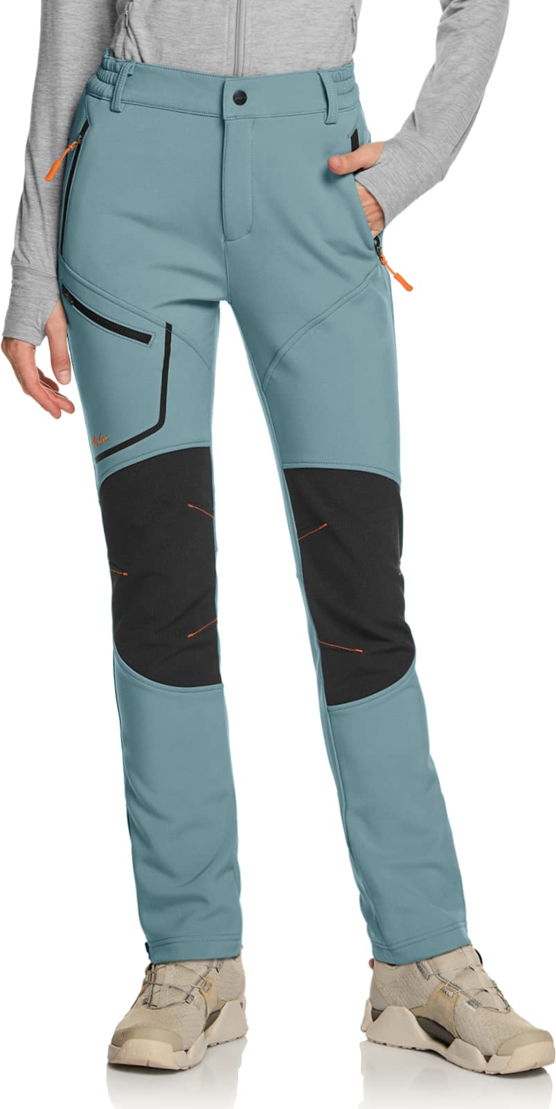 TSLA Women's Softshell Winter Snow Ski Pants - Fleece Lined Waterproof Hiking Pants with Insulation for Outdoor Work & Cold Weather Activities | Perfect for Skiing, Snowboarding, Hiking & Winter Adventures