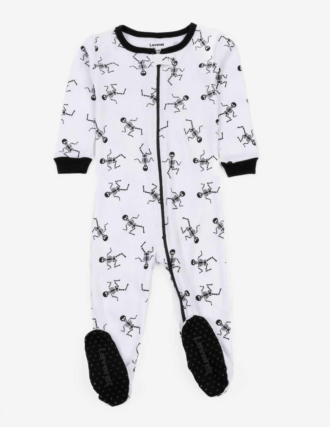 Halloween Kids Footed Skeleton Pajamas - Soft & Comfortable Costume Pajama Set for Boys & Girls - Perfect for Halloween Parties, Trick or Treating & Sleepovers