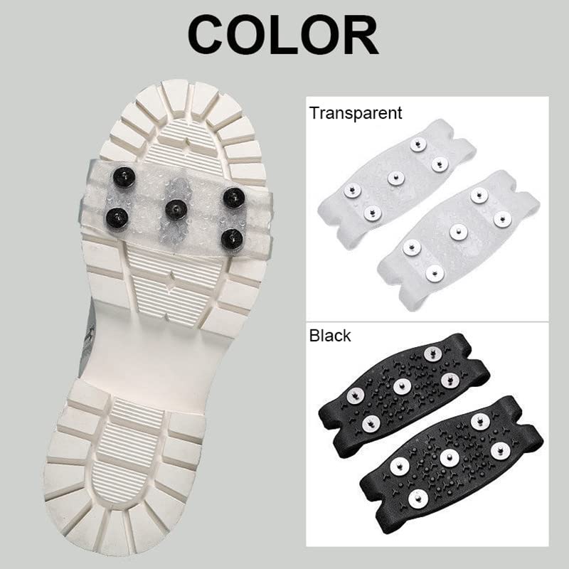 GT05 Non-Slip Ice & Snow Cleats for Shoes & Boots - Stretchable Slip-On Traction Grips with Secure No-Studs Design | Perfect for Winter Hiking, Walking Dogs & Outdoor Activities on Icy Surfaces
