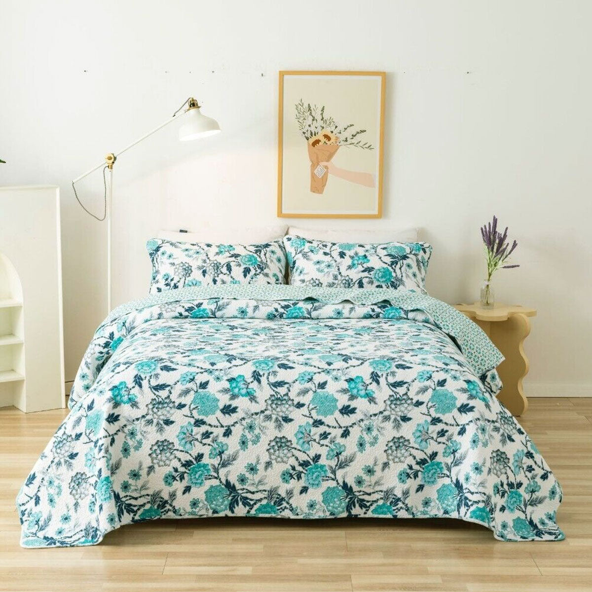 100% Cotton Lightly Quilted Coverlet Set - Delta Queen 90