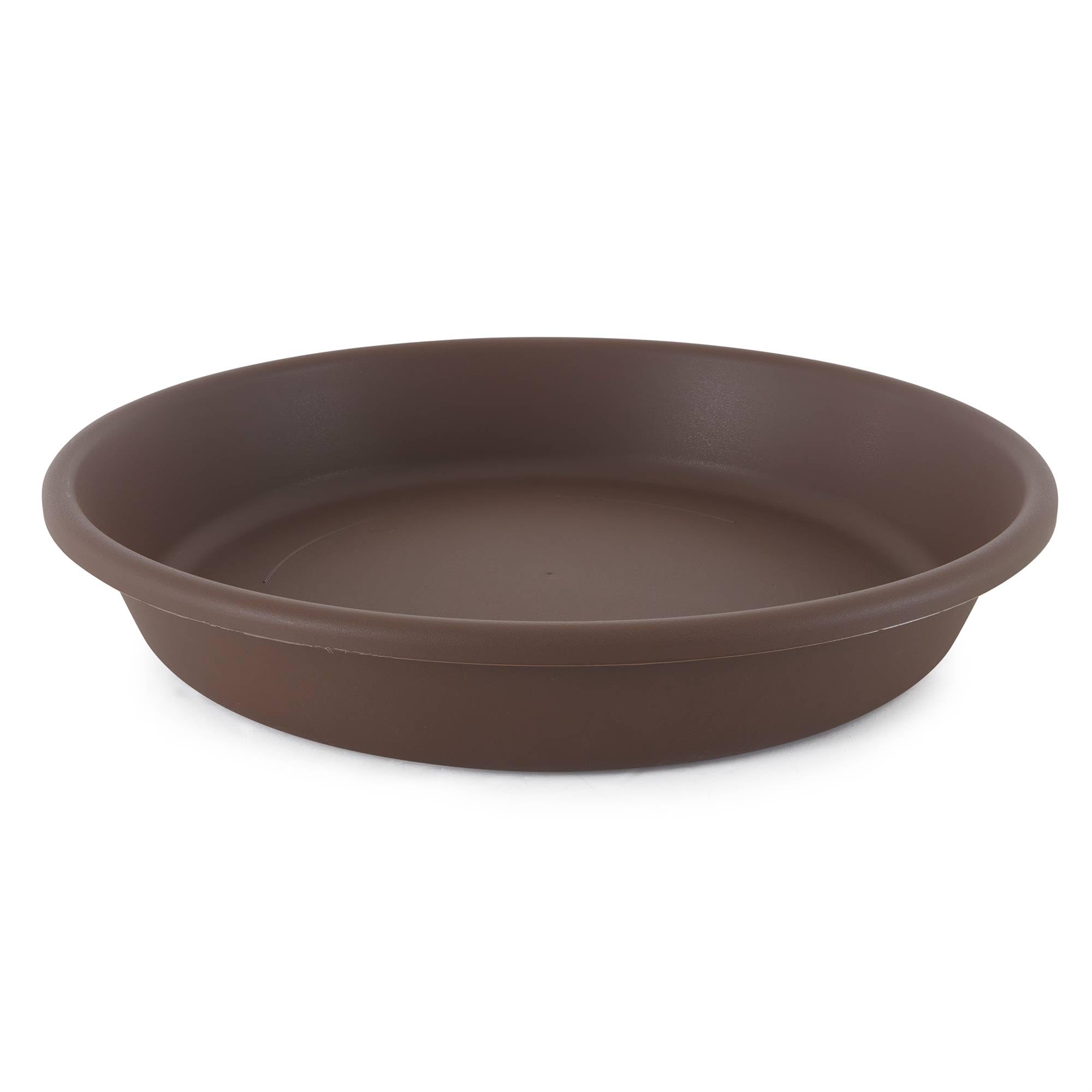 The HC Companies 21 Inch Round Plastic Flower Pot with Deep Saucer - 12 Pack Chocolate Brown Planter for Indoor/Outdoor Plants | Durable Garden Container for Herbs, Flowers & Vegetables