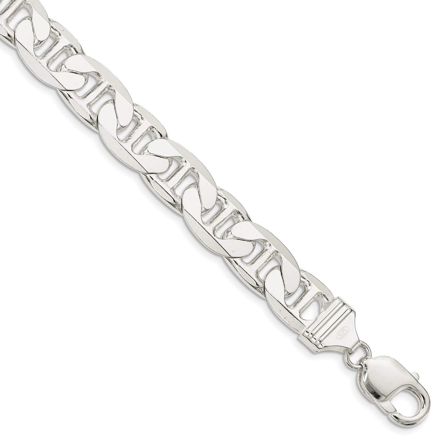 .925 Sterling Silver Flat Anchor Chain Necklace, Bracelet or Anklet - Dainty Nautical Jewelry for Women, Gift for Her - Perfect for Beach Outings, Date Nights & Everyday Wear
