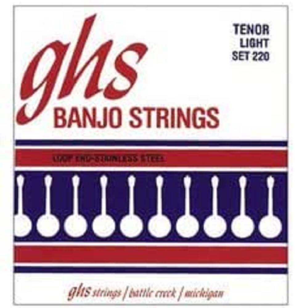 GHS Banjo Strings 210 Light Gauge 9-28 - Perfect for Bluegrass, Folk & Country Music Performances