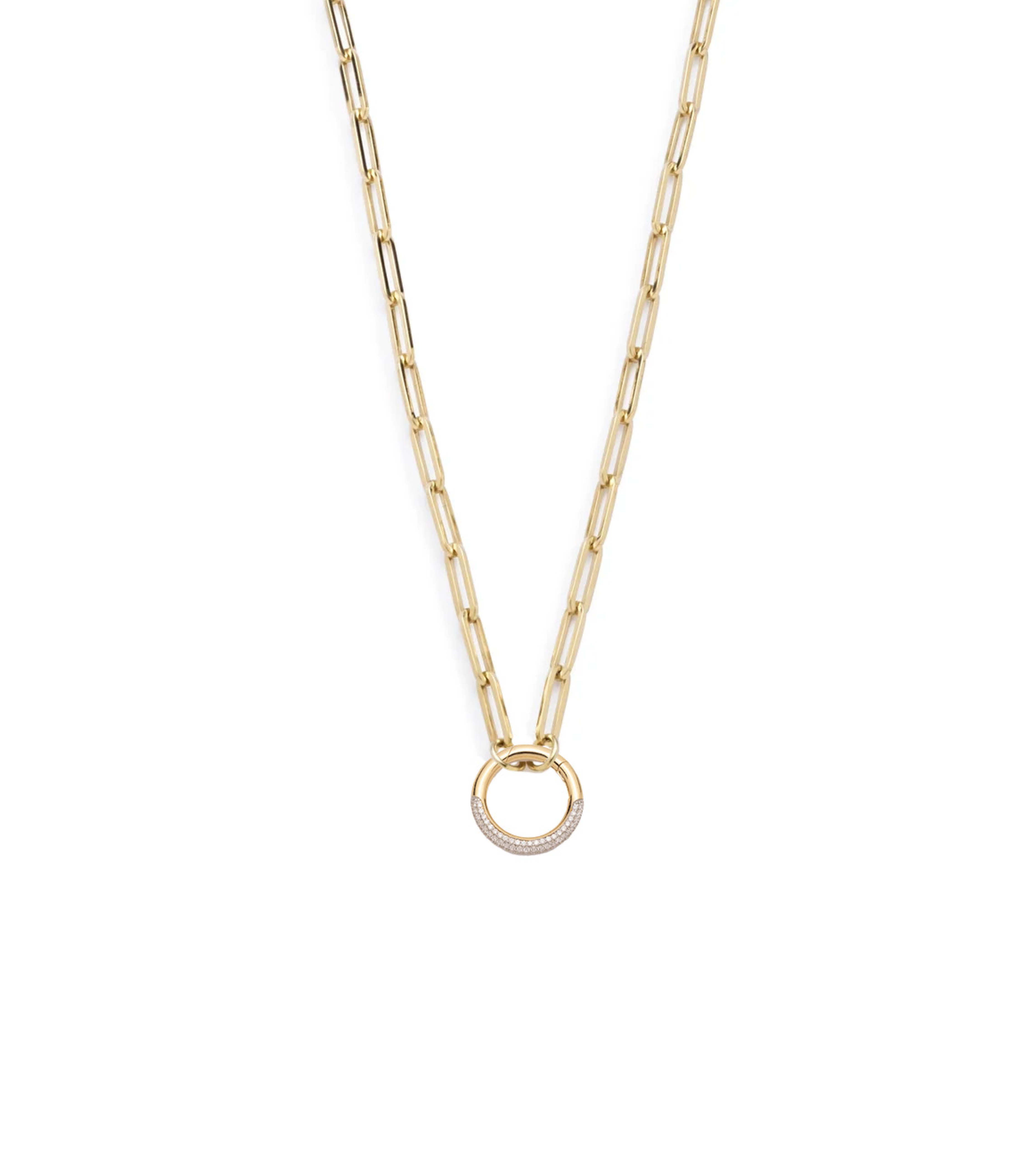 22K Yellow Gold Classic Fob Clip Open Chain Watch Accessory - Perfect for Vintage Pocket Watches, Steampunk Fashion & Antique Style Jewelry Collection