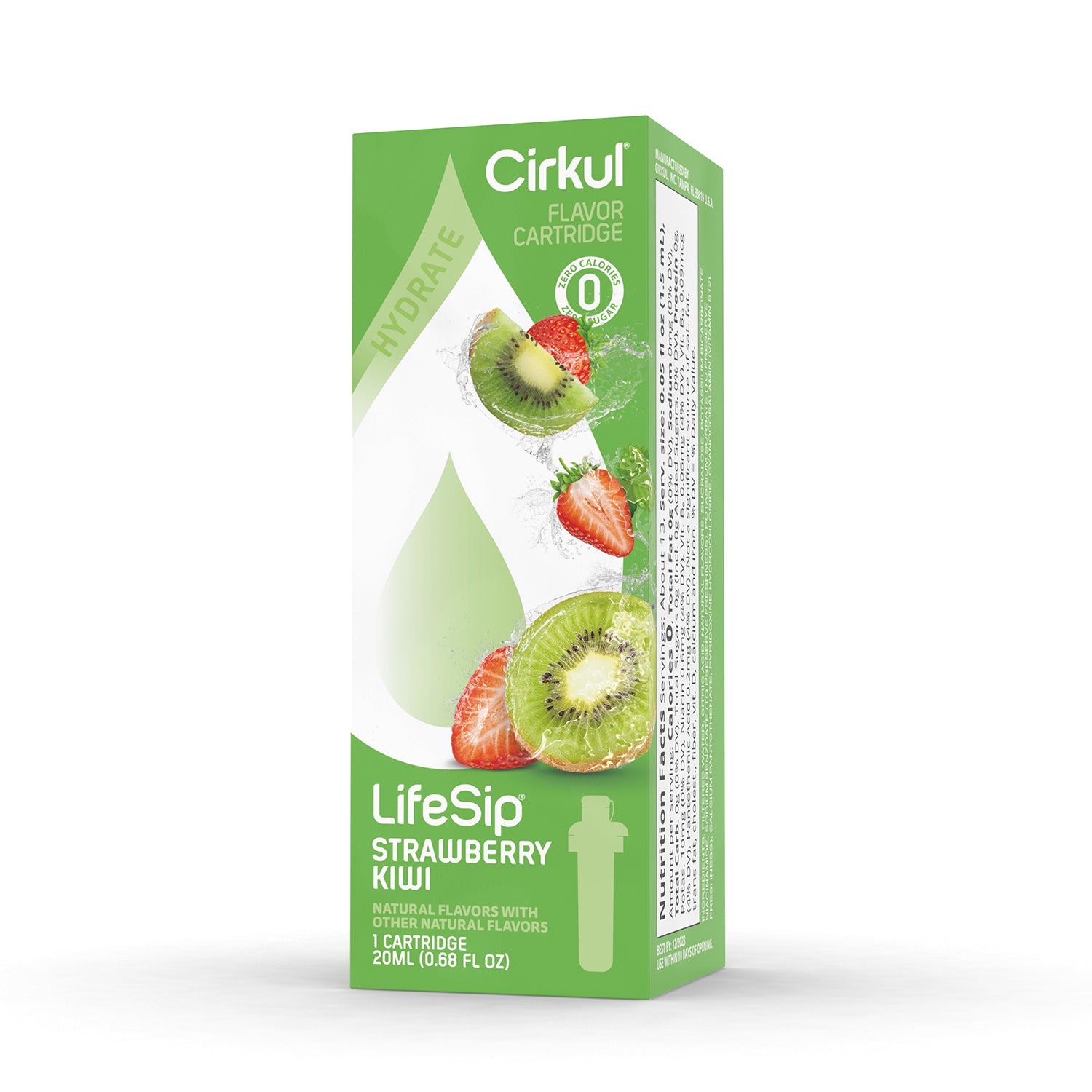 LifeSip Strawberry Kiwi Vape Cartridge - Refillable & Rechargeable for Discreet Vaping On-The-Go | Perfect for Travel, Work Breaks & Outdoor Activities