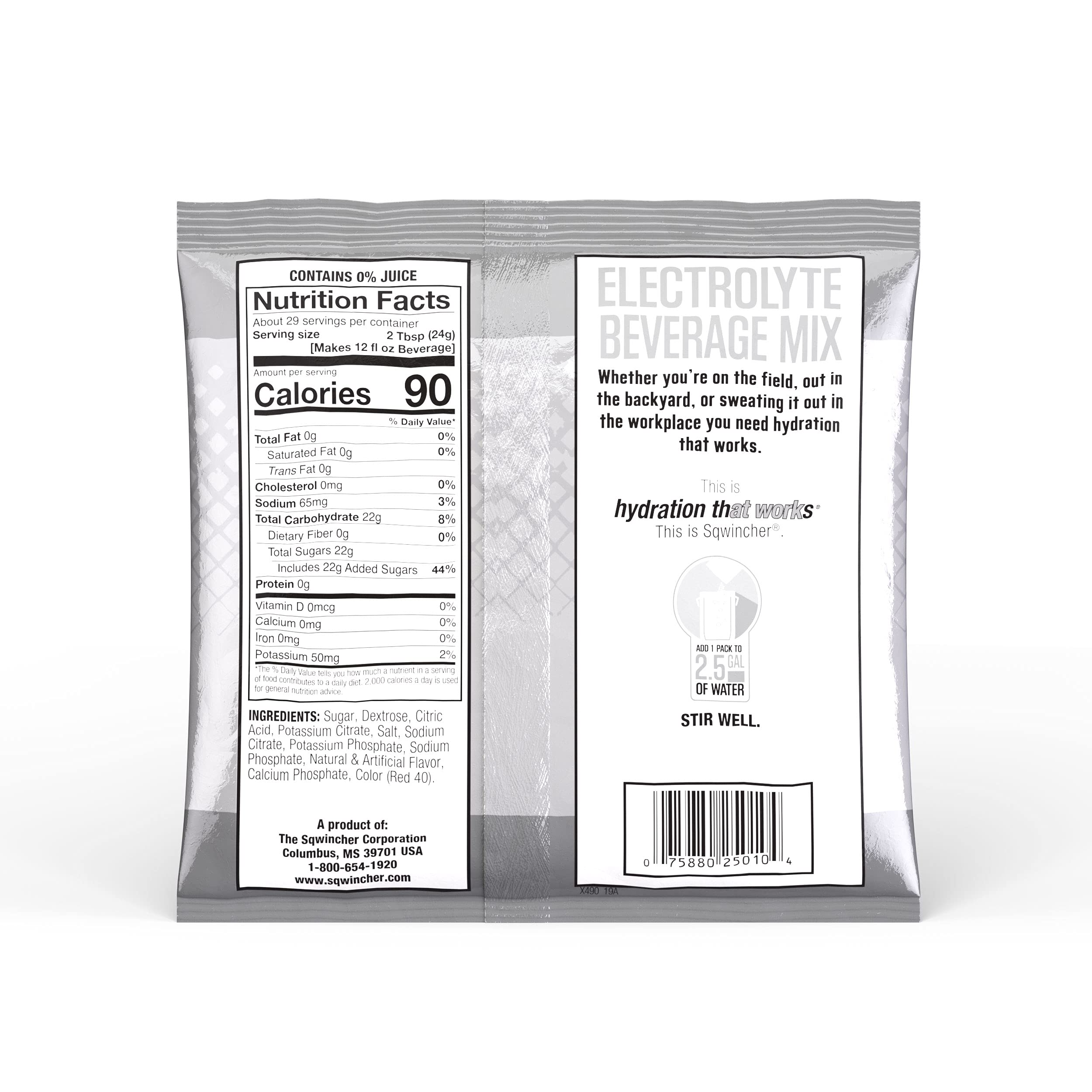 Sqwincher Electrolyte Powder Pack - Cool Citrus Flavor, 23.83 oz (Pack of 32) | Hydration Drink Mix for Athletes, Outdoor Activities & Workouts | Fast Replenishment for Sports & Fitness Enthusiasts