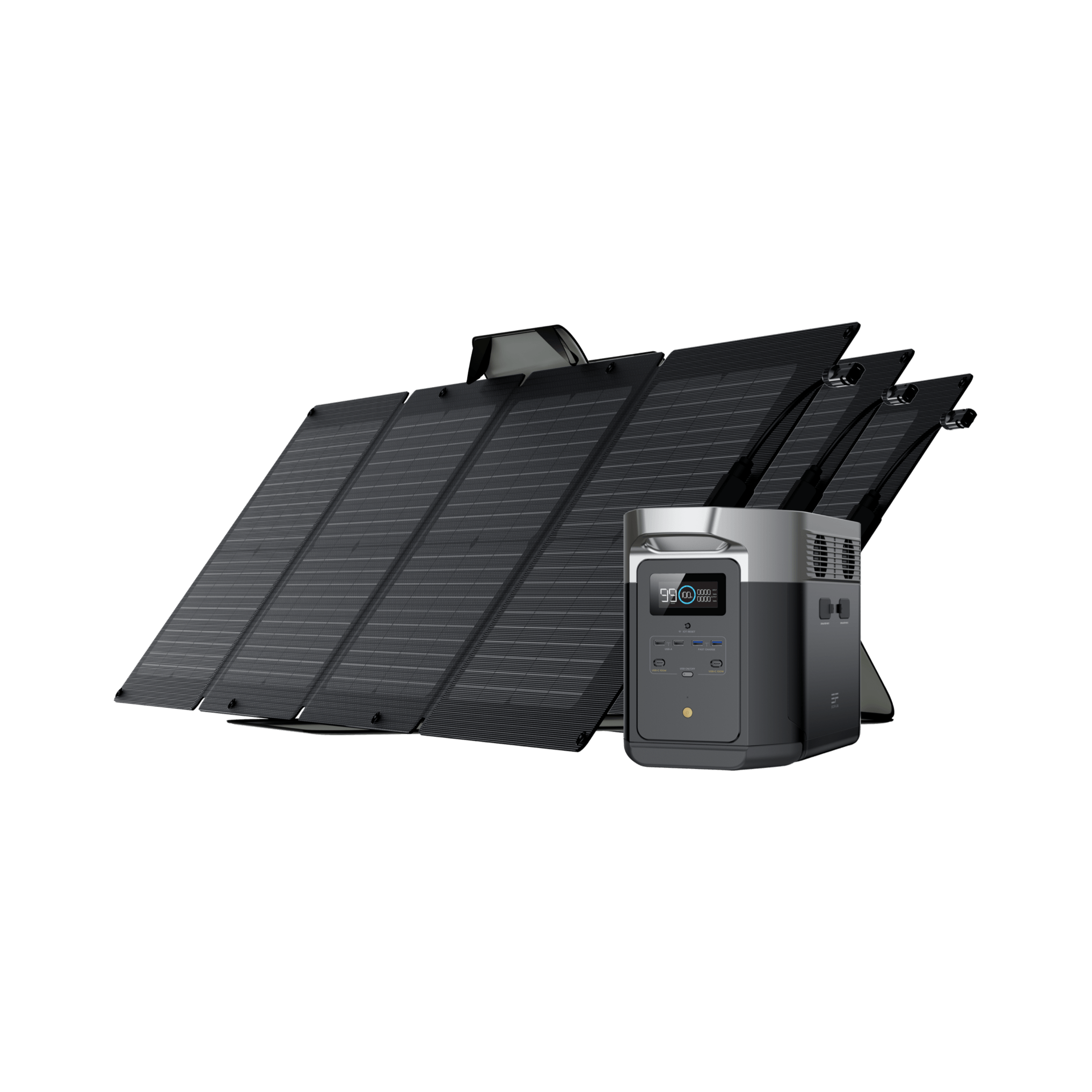 EcoFlow DELTA Max 2000W Portable Power Station with 110W Solar Panel - Solar Generator for Camping, RV, Emergency Backup & Off-Grid Power
