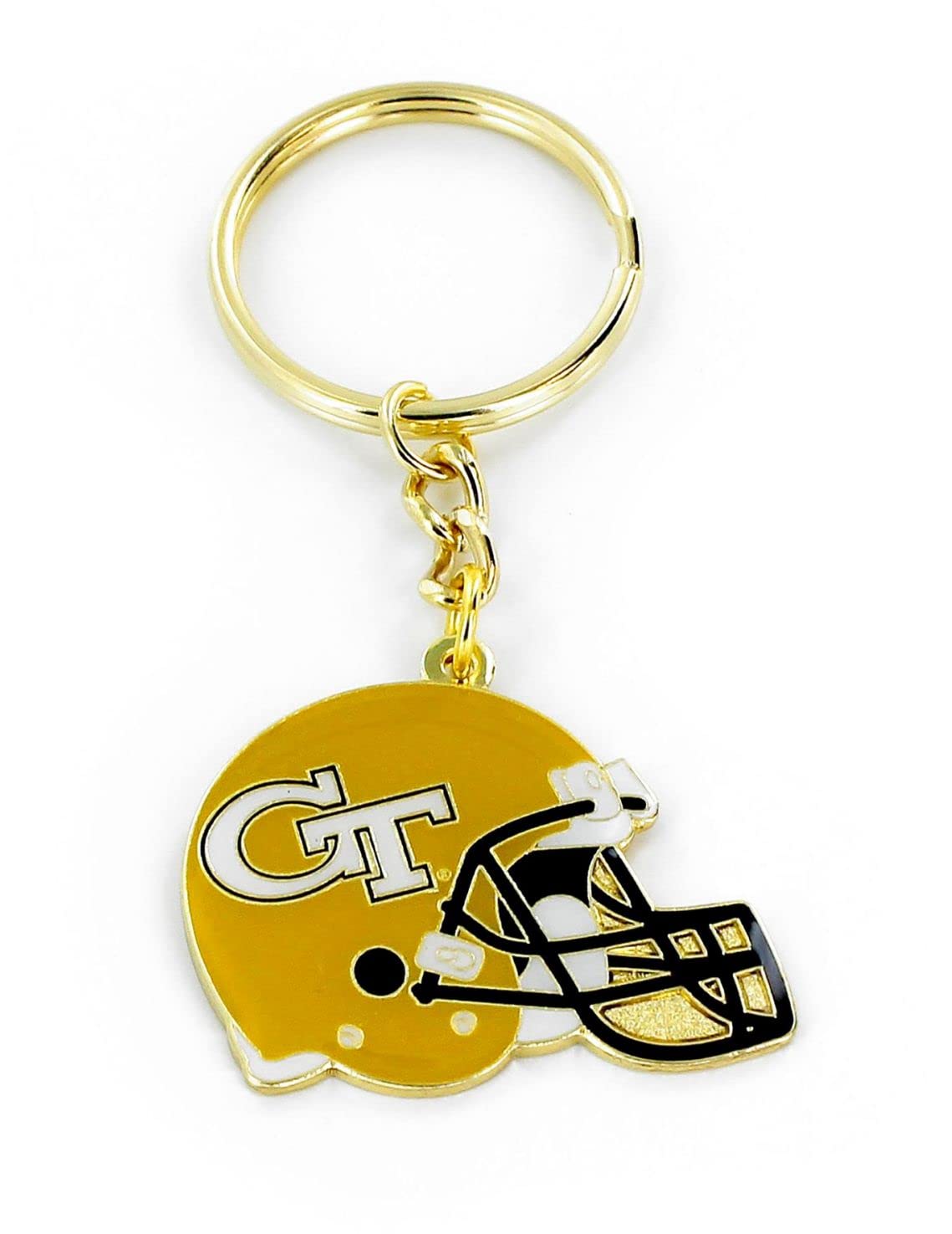 Aminco NCAA Georgia Tech Yellow Jackets Helmet Enamel Keychain - Perfect for Fans, Collectors, and Game Day Accessories