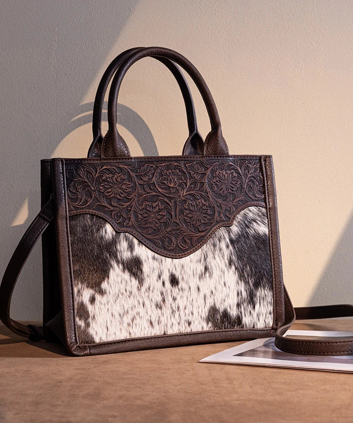 Trinity Ranch Embossed Floral Concealed Carry Tote Bag for Women - Stylish CCW Purse with Hidden Gun Pocket - Perfect for Everyday Carry, Travel & Personal Protection