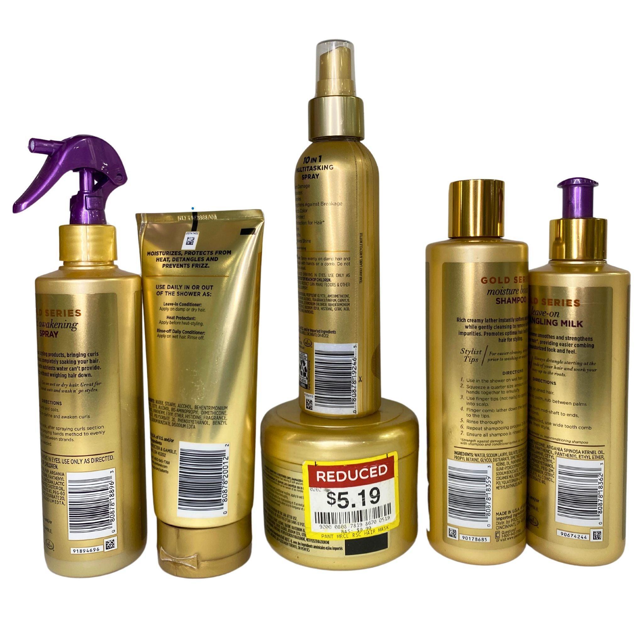 Pantene Gold Series Hair Care Kit - 44 Piece Set for Shiny, Healthy Hair | Perfect for Daily Use, Travel & Salon Styling