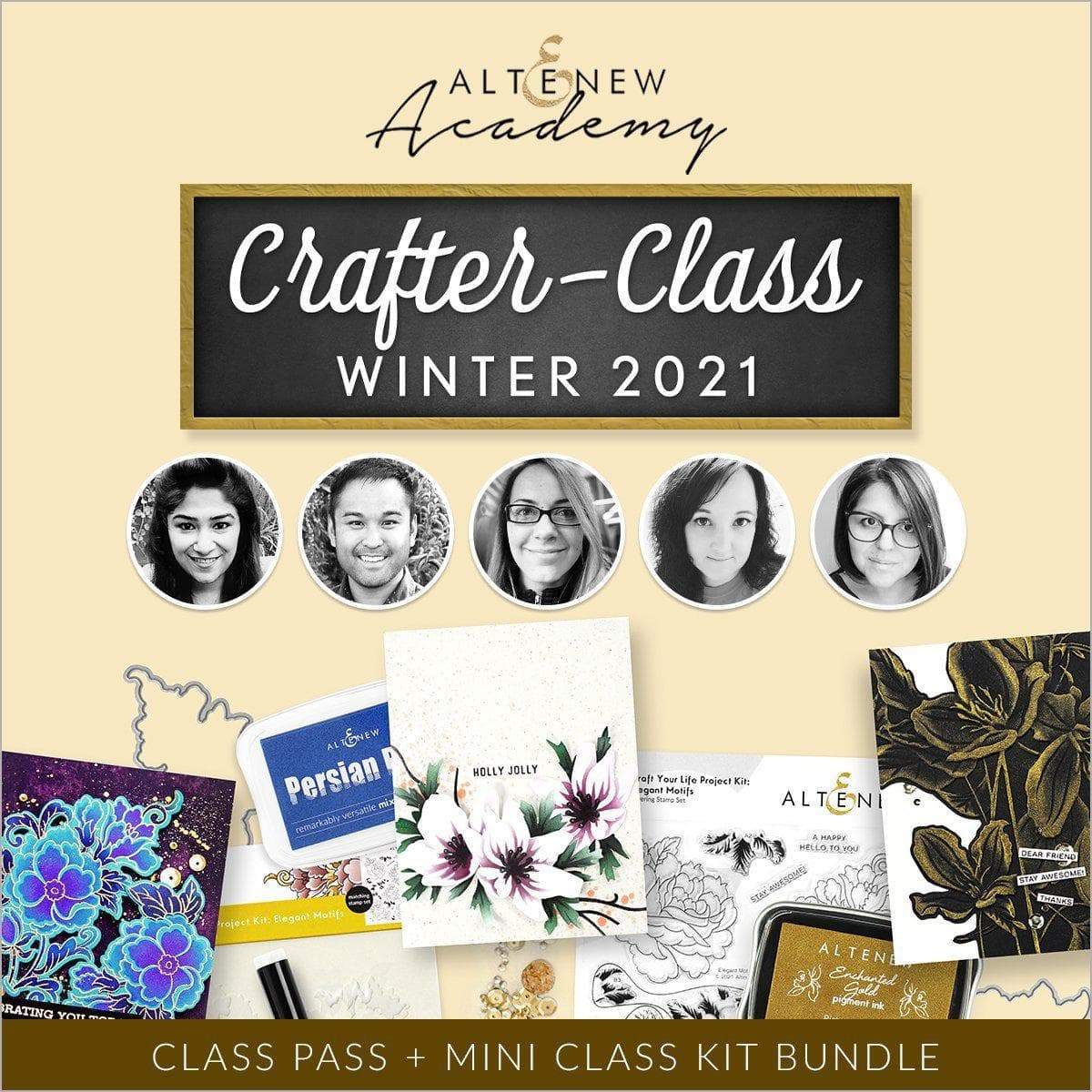 Crafter Class Winter 2021 & Mini Class Kit Bundle - DIY Crafting Supplies for Seasonal Projects, Holiday Decorations and Creative Gift Making