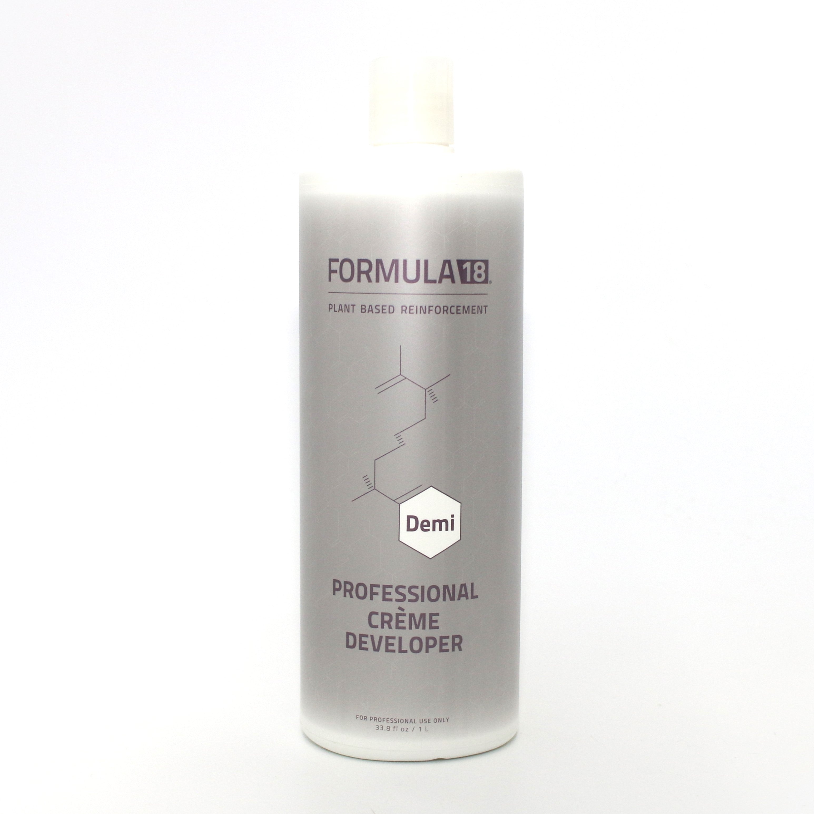 Formula 18 Demi Professional Creme Developer 33.8 oz (1000ml) - Salon-Grade Hair Developer for Smooth Color Processing, Perfect for At-Home & Professional Hair Coloring