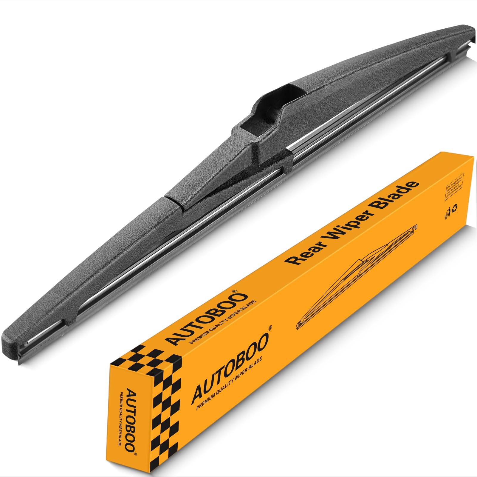 AUTOBOO 12 Inch Rear Wiper Blade Replacement for Toyota RAV4 2001-2023, Highlander 2001-2019, Dodge Journey & Durango 2008-2022, Jeep Grand Cherokee, Scion XA, Mazda 5 & 6 - OE Fit 12