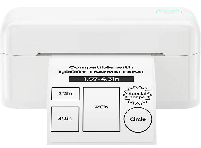 MUNBYN RealWriter 402 Wireless Bluetooth Thermal Label Printer for Shipping, Packaging & Inventory - Compatible with Shopify, Amazon, eBay, USPS, UPS, FedEx