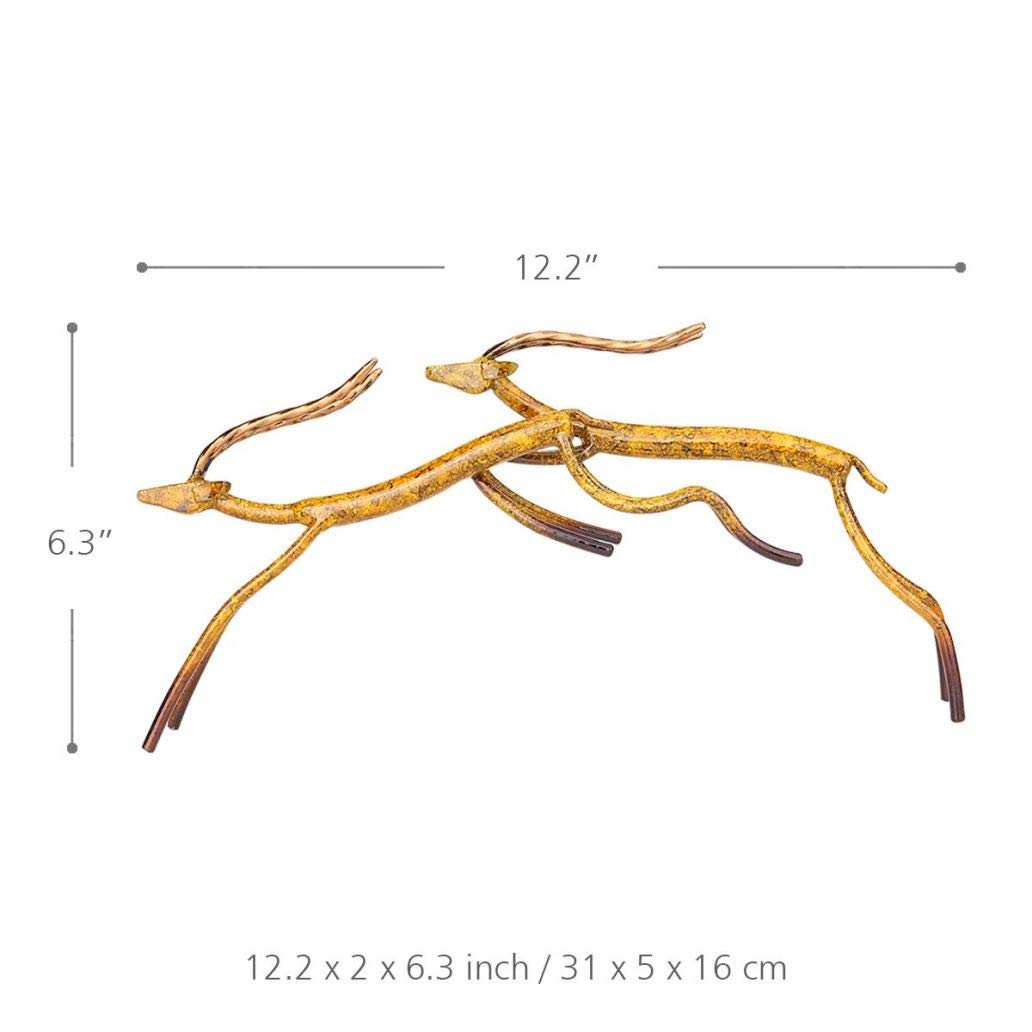 Antelope Statue - Handcrafted Iron Sculpture for Home & Office Decor | Metal Animal Artwork, Figurine | Perfect for Living Room, Garden, or Gift