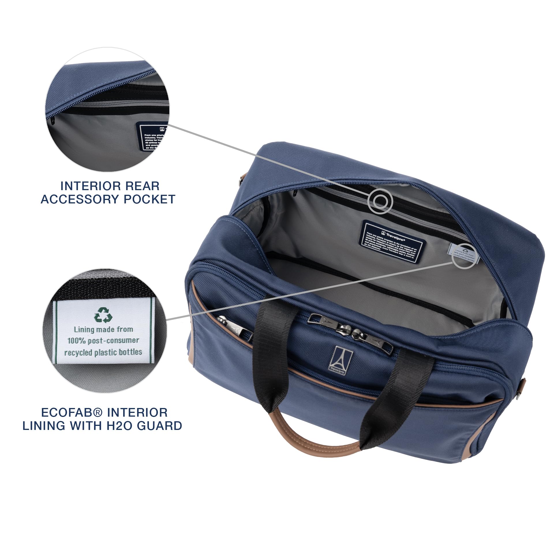 Travelpro Crew Classic Lightweight Softside Carry-On Luggage & Underseat Tote Bag for Men & Women - Patriot Blue | Perfect for Business Trips & Weekend Getaways