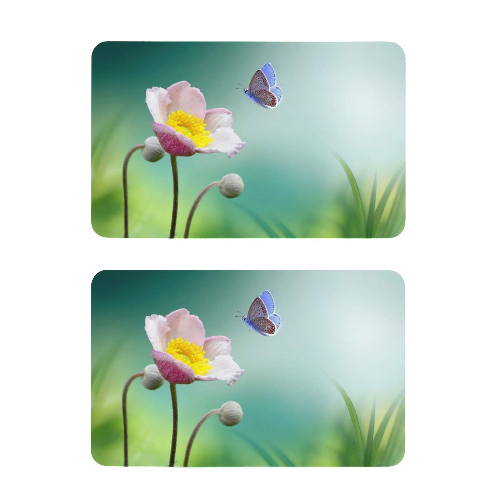 Blueangle Beautiful Pink Flower Refrigerator Magnets Set of 2 - Funny Fridge Magnet Decor for Kitchen, Office & Home - Strong Hold for Refrigerators, Dishwashers, Metal Doors & Cabinets - Perfect for Organizing Notes, Photos & Reminders