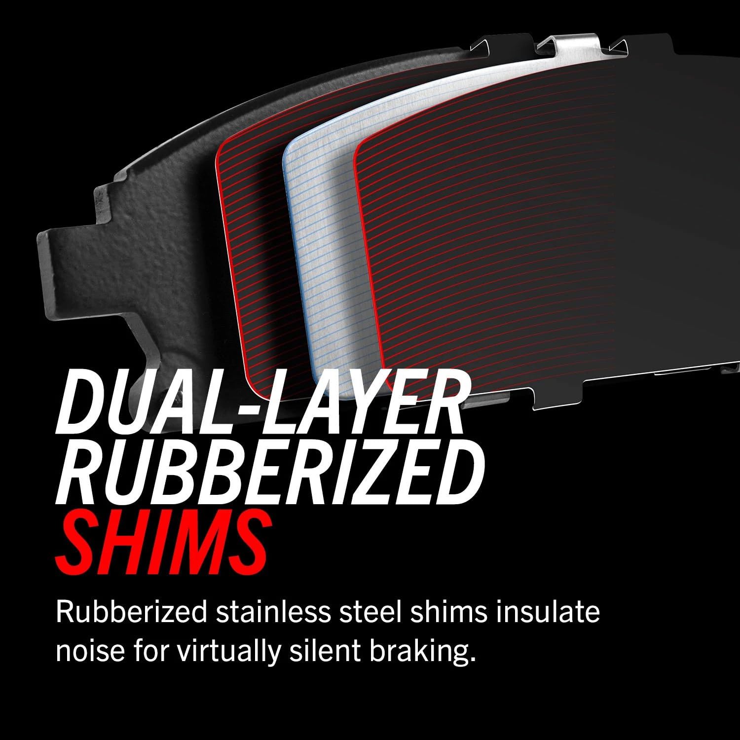 Power Stop Z17 Clean Ride Front Ceramic Brake Pads with Hardware Kit - Compatible with 2020-2023 Chevrolet Corvette | Low Dust, Quiet Performance | Perfect for Daily Driving & Performance Upgrades