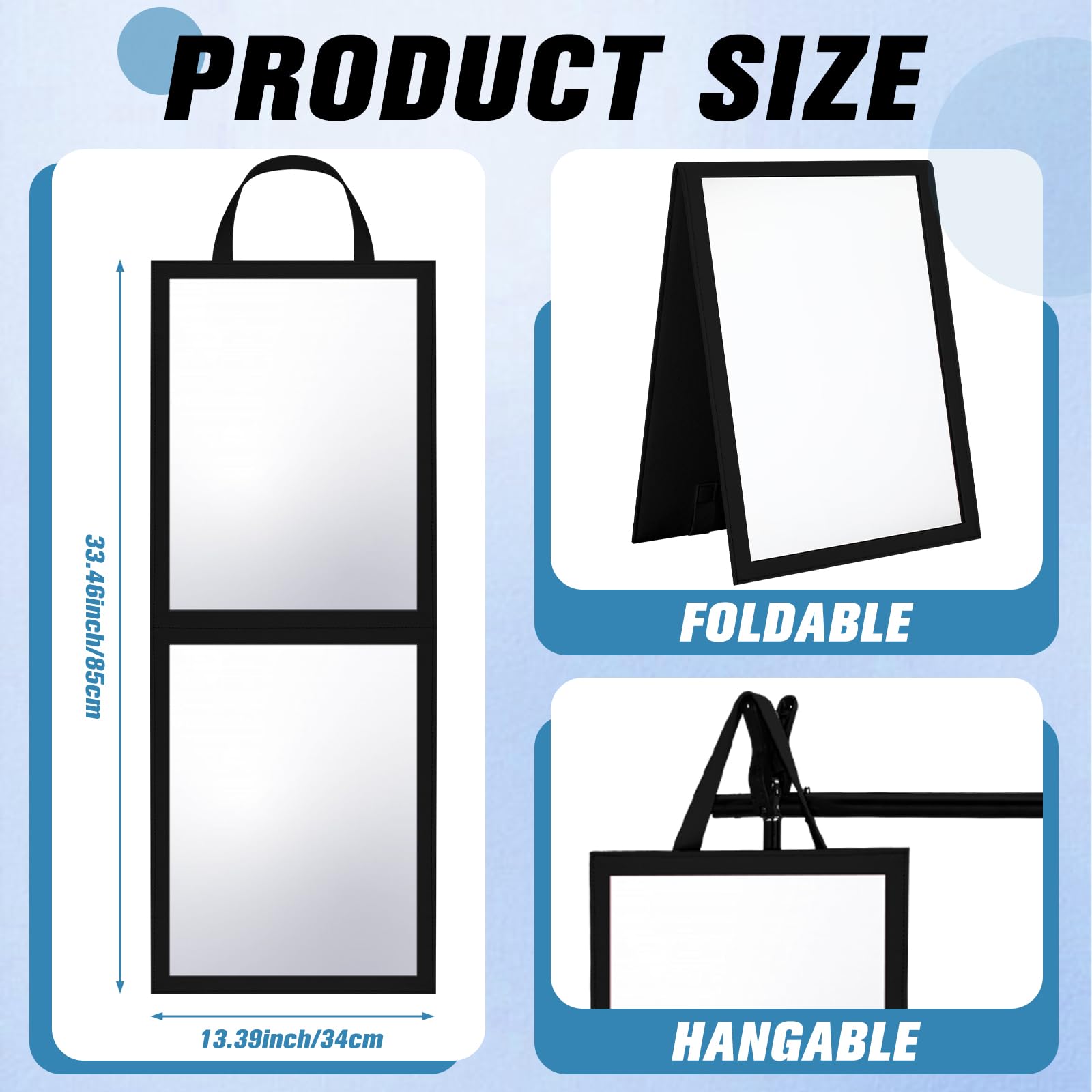 Foldable Travel Hanging Mirror 33.5