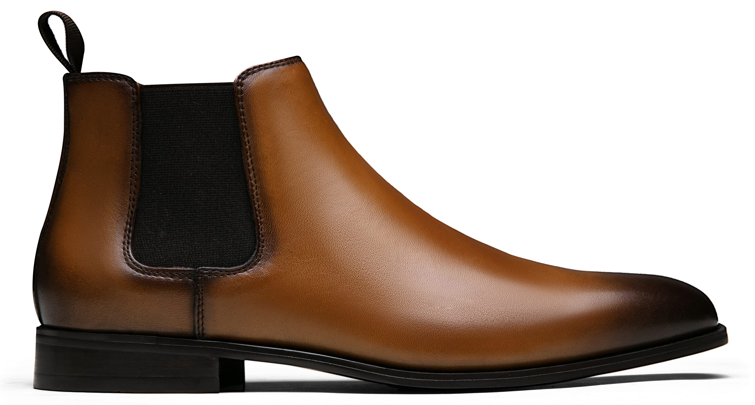 Jousen Men's Chelsea Boots - Polished Leather Dress Boots, Stylish Classic Retro Slip-On Boots for Men | Perfect for Office, Casual Wear & Night Out