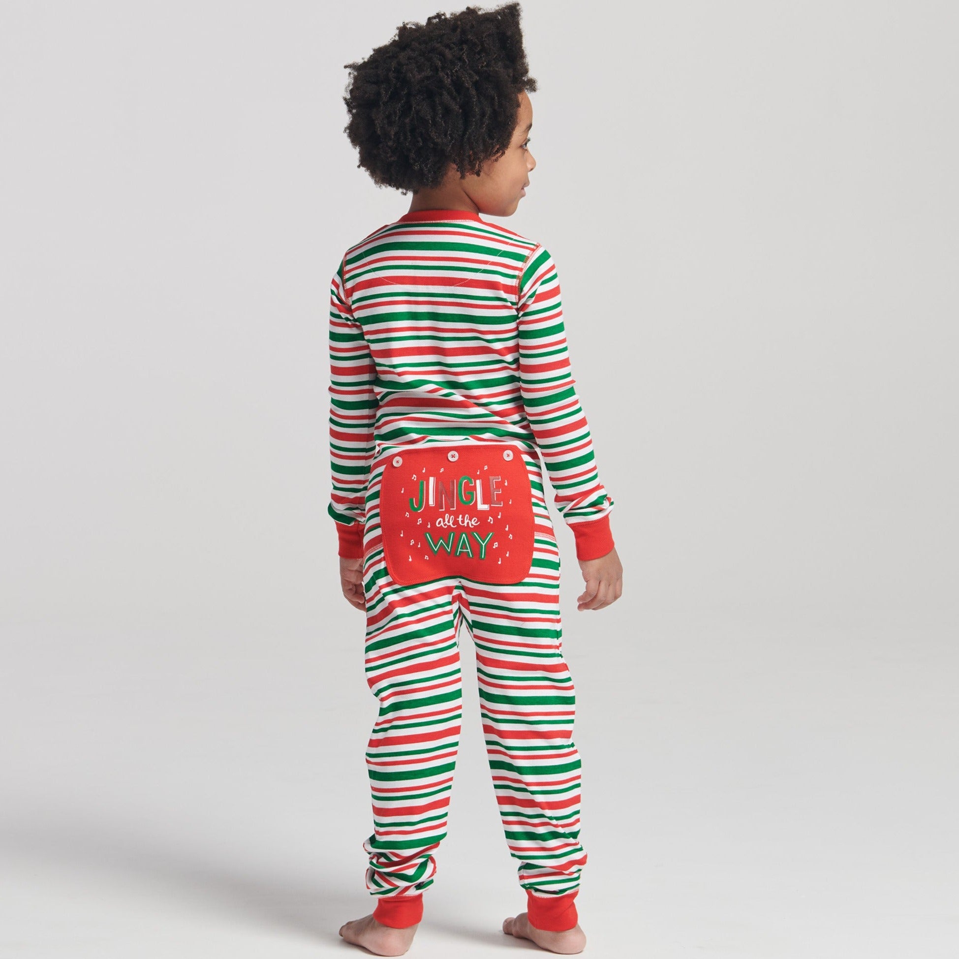 Little Blue House Jingle All The Way Kids Union Suit - Festive Christmas Pajamas for Boys & Girls - Perfect for Holiday Photos & Cozy Winter Nights
