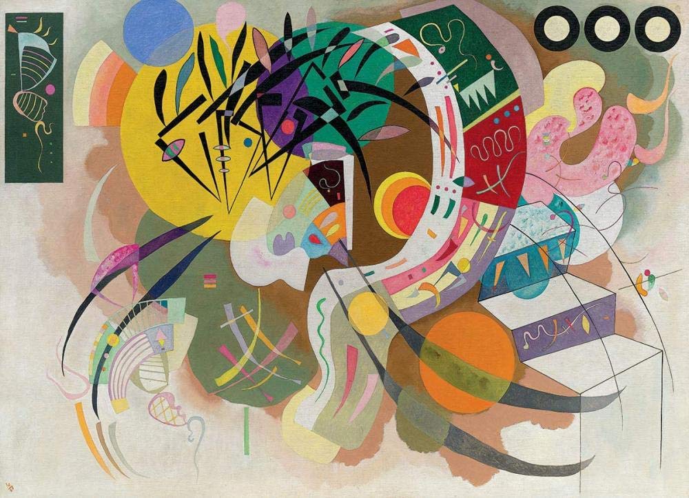 1000-Piece Wassily Kandinsky Dominant Curve Wooden Jigsaw Puzzle for Adults - Art Therapy, Home Decor & Gift Idea for Puzzle Lovers