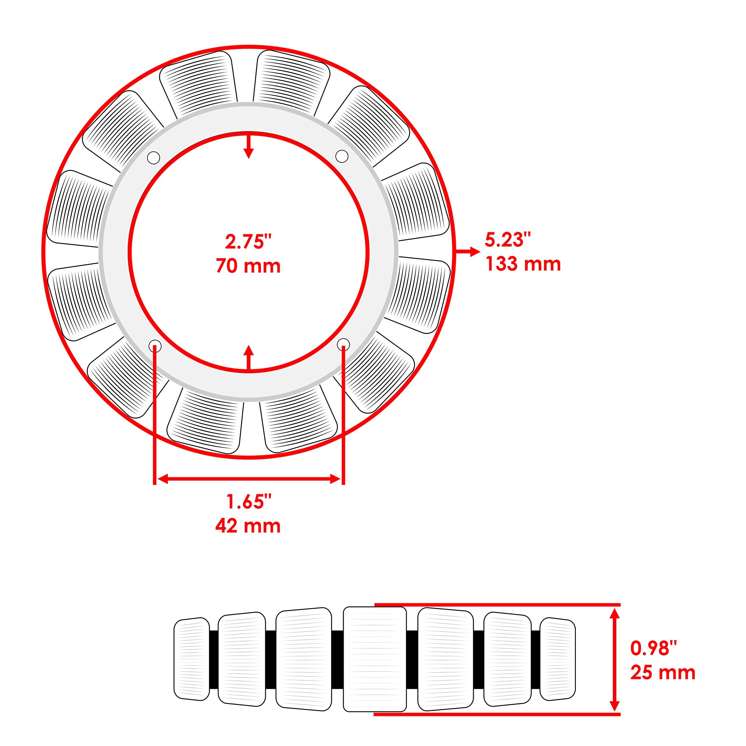 Caltric Stator Generator Charging Coil for Kawasaki Mule 3010 Trans 4x4 KAF620 J K 2005-2008 - Replacement Part for ATV & UTV Electrical System - Perfect for Off-Road Adventures & Farm Work