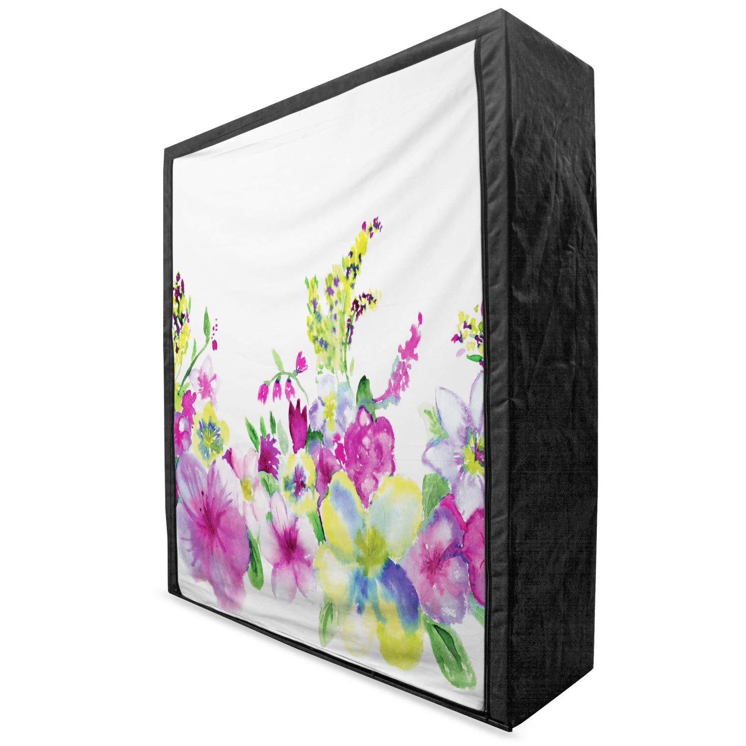 Ambesonne Watercolor Flower Portable Fabric Wardrobe - 59