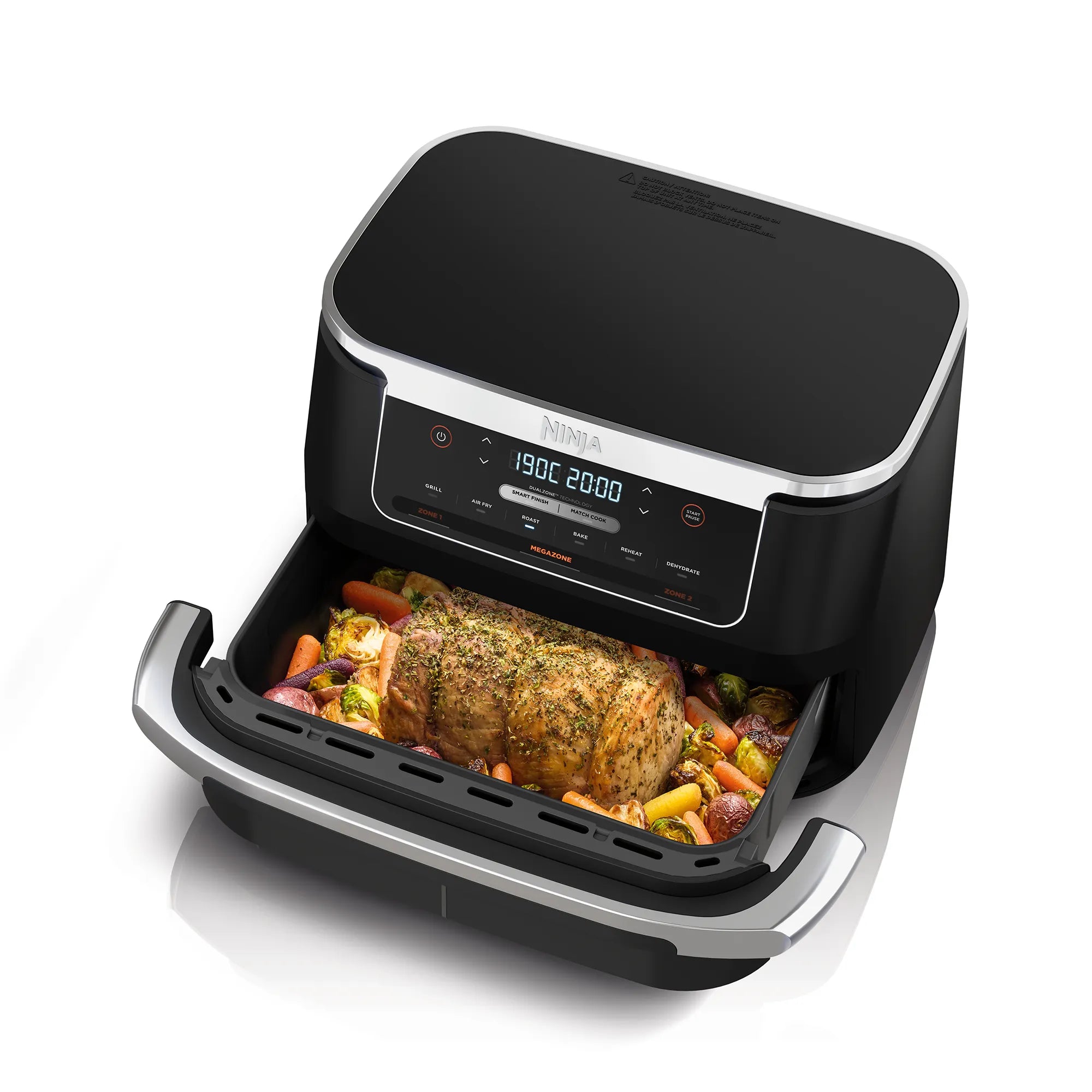 Ninja FlexDrawer Air Fryer 6.6L MegaZone - Large Capacity Digital Air Fryer Oven for Healthy Cooking | Perfect for Family Meals, Snacks & Party Food Preparation