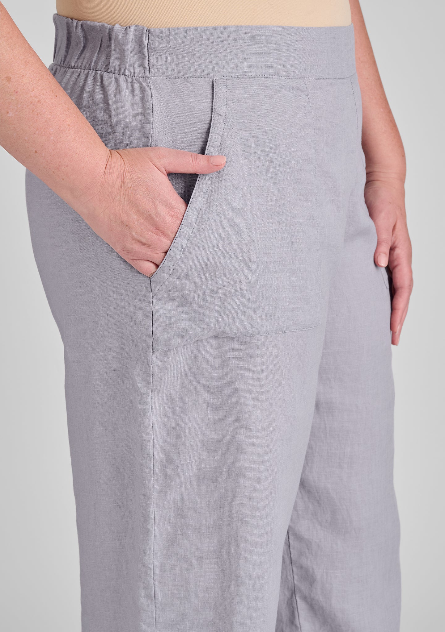 Kate Pant - Women's Linen Crop Pants | High Waist Summer Short Pants | Casual Boho Style for Beach, Travel & Everyday Wear