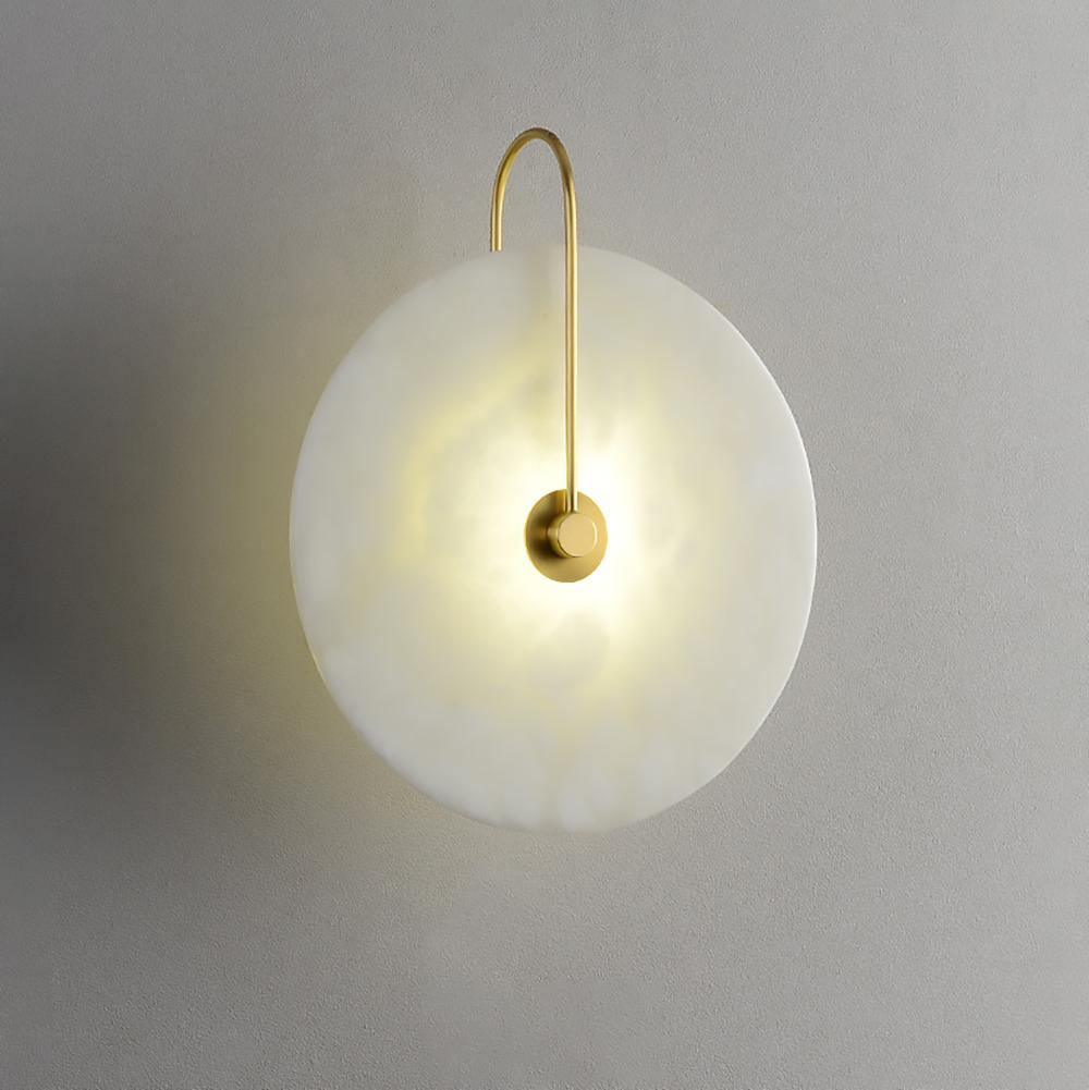 Modern Alabaster LED Wall Lamp - Energy Efficient Dimmable Light Fixture for Bedroom, Living Room & Hallway Decor