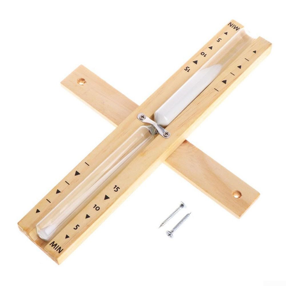 Premium Wooden Spa Hourglass Timer - 5/10/15 Minute Sand Timer for Relaxation, Bath, Yoga & Meditation - Elegant Home & Spa Decor Gift