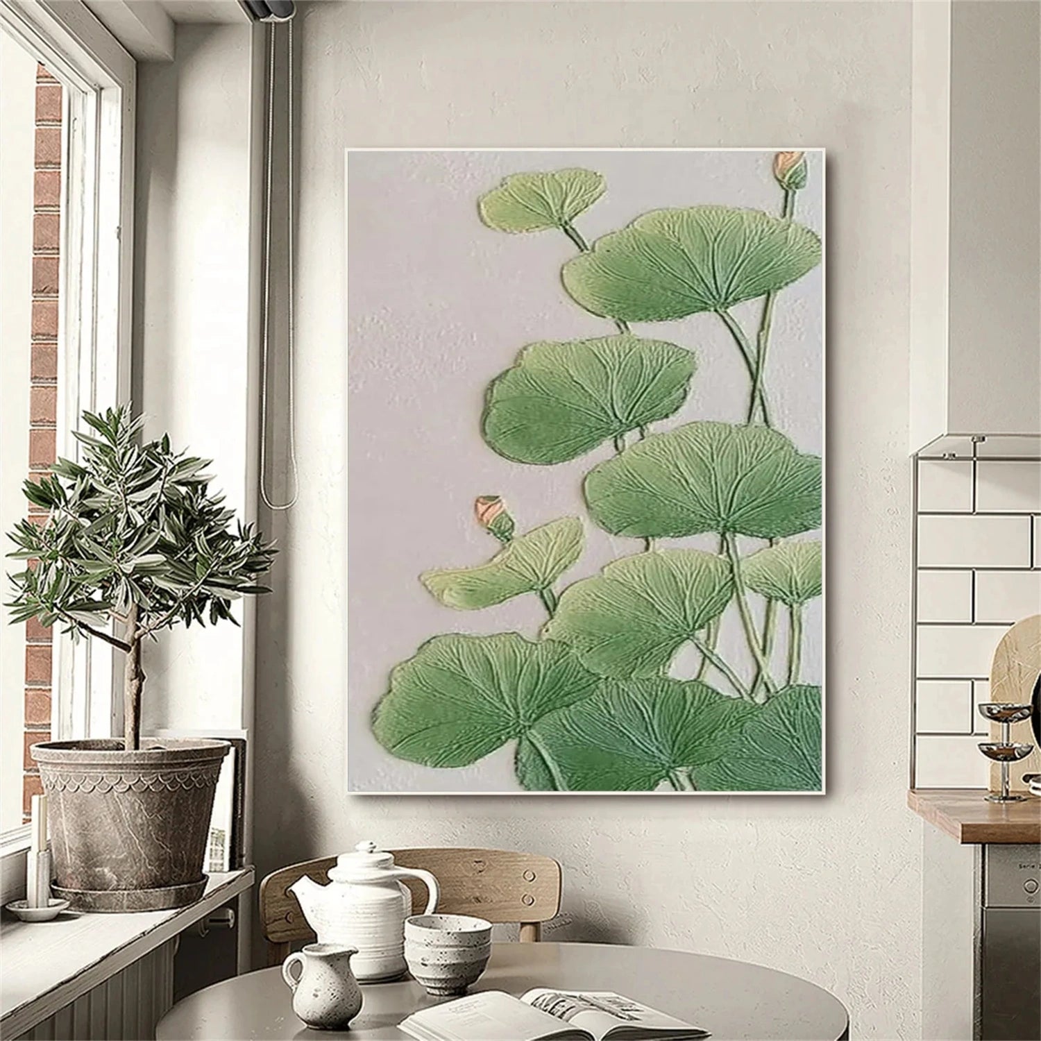Abstract Flower and Tree Texture Canvas Wall Art - Modern Home Decor for Living Room, Bedroom & Office | FT 220