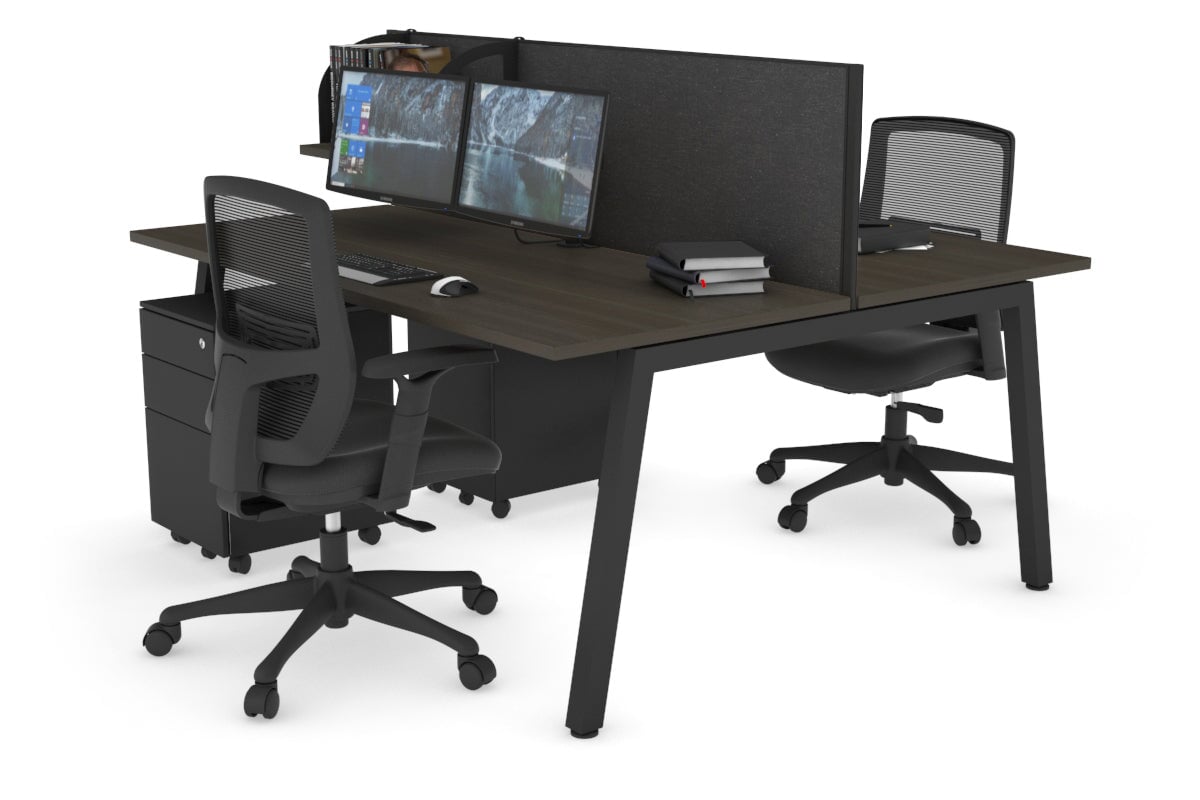 Quadro 2 Person Office Workstation Desk [1400L x 700W] - Perfect for Shared Workspaces & Collaborative Office Environments