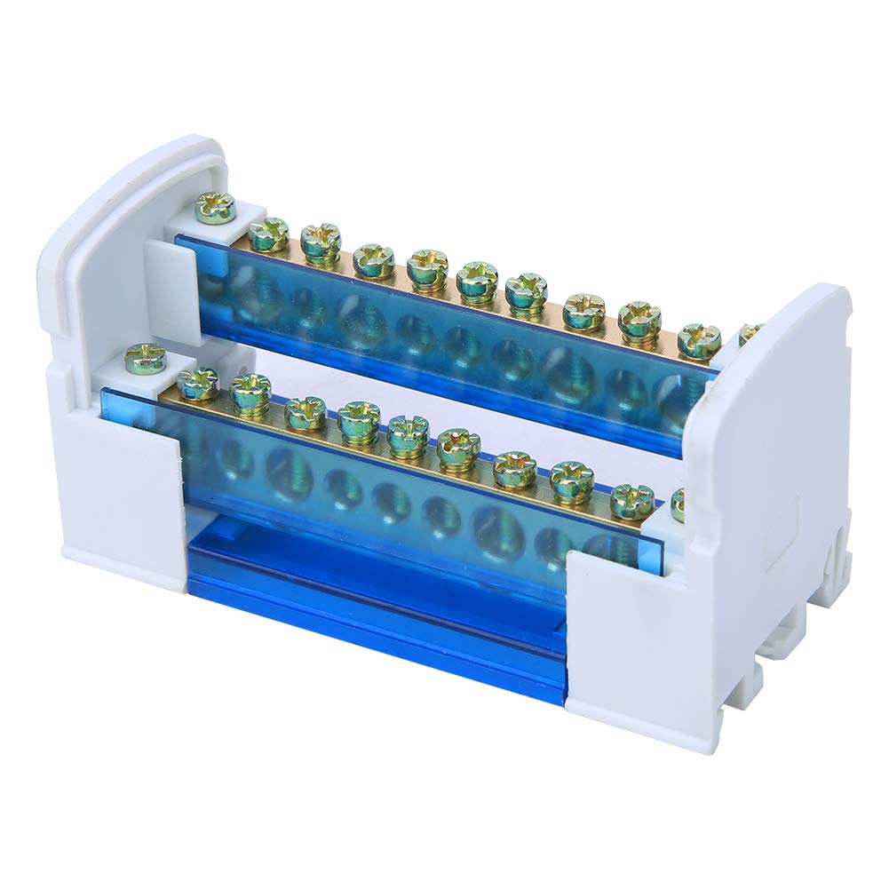 Din Rail Mount Terminal Block Junction Box - Transparent Dustproof Cover for Power Distribution - Ideal for Industrial Control Panels & Electrical Cabinets