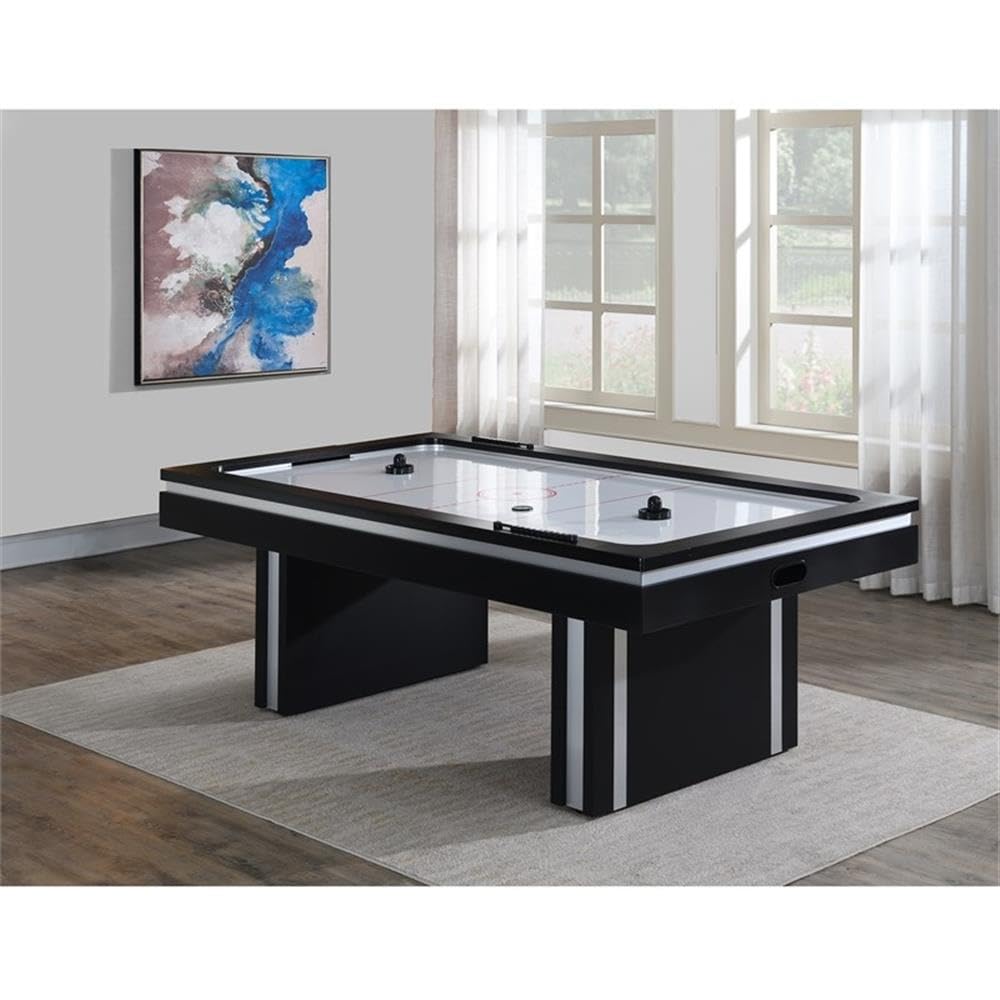 Picket House Furnishings Westbrook Black Air Hockey Table - Perfect for Game Rooms, Basements & Family Entertainment