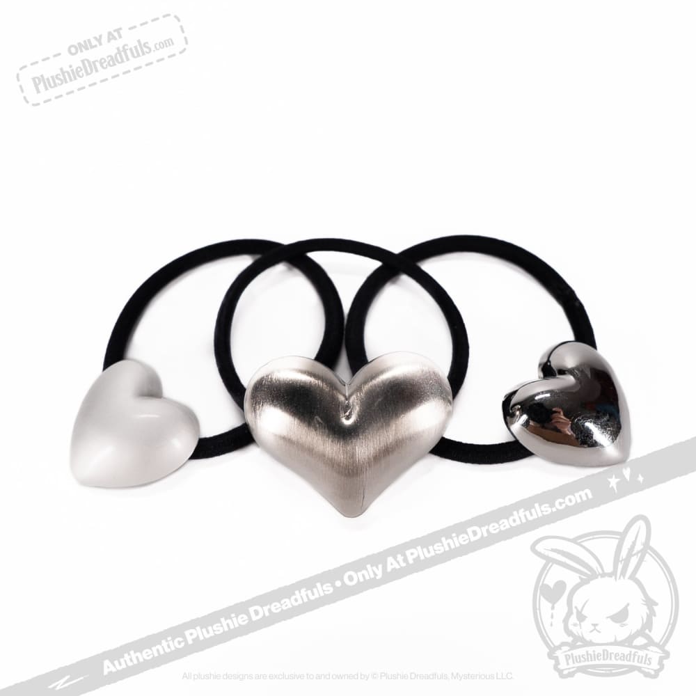 Goth Girl 3 Heart Bracelet Set - Dark Aesthetic Jewelry for Women | Perfect for Halloween, Gothic Fashion & Alternative Style Outfits