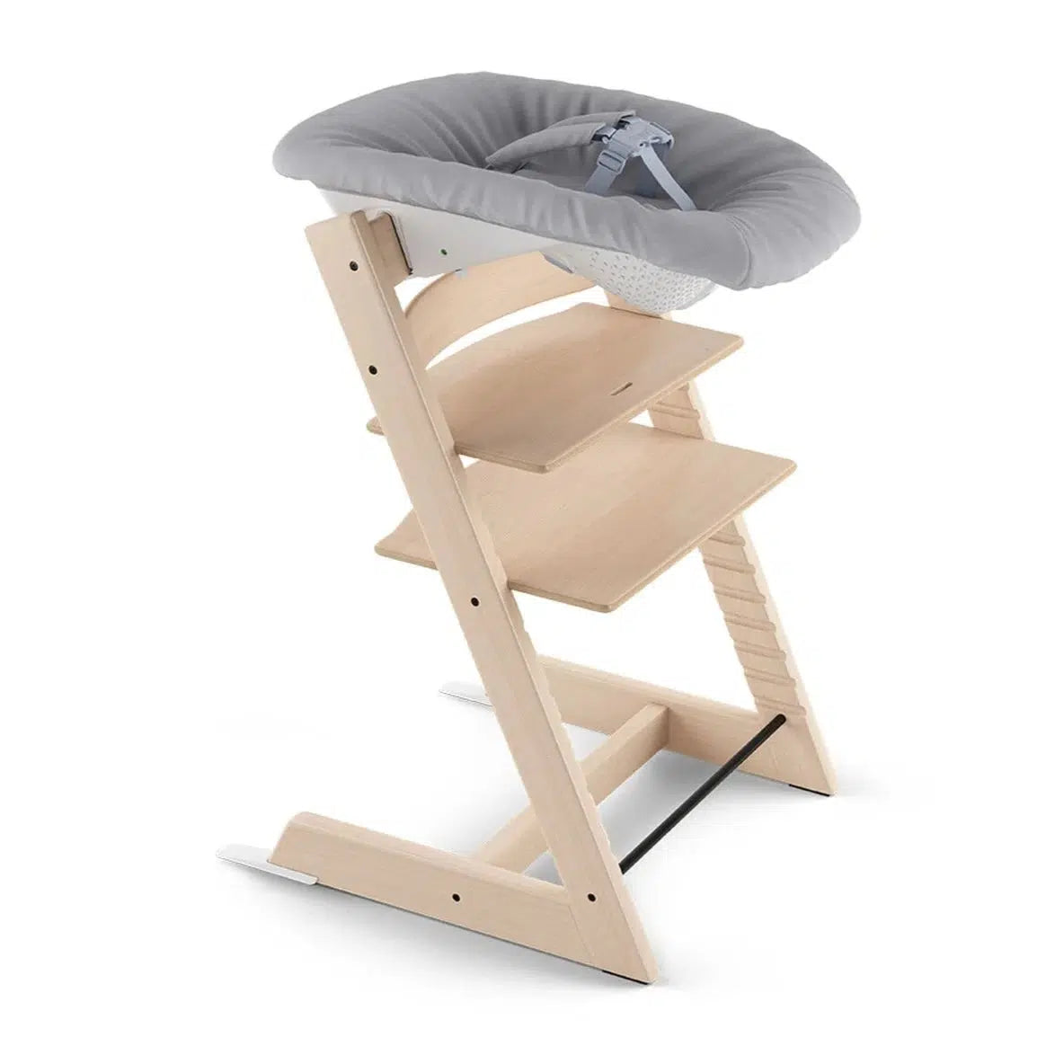 Stokke Tripp Trapp Newborn Set - Adjustable Baby High Chair with Safety Harness, Grey | Perfect for Newborns to Toddlers | Ideal for Feeding, Playtime & Learning at Home