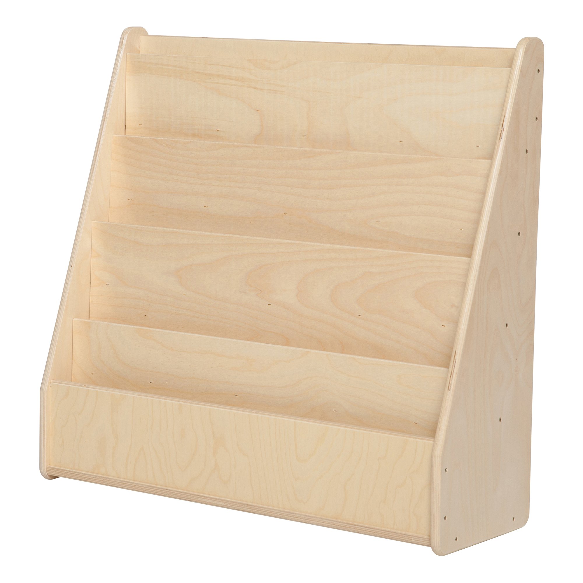 SPROGS Wooden Book Shelf Display SPG-355F - Natural Wood Book Organizer for Kids Room, Nursery & Classroom - Perfect for Storybooks, Toys & Decorative Storage