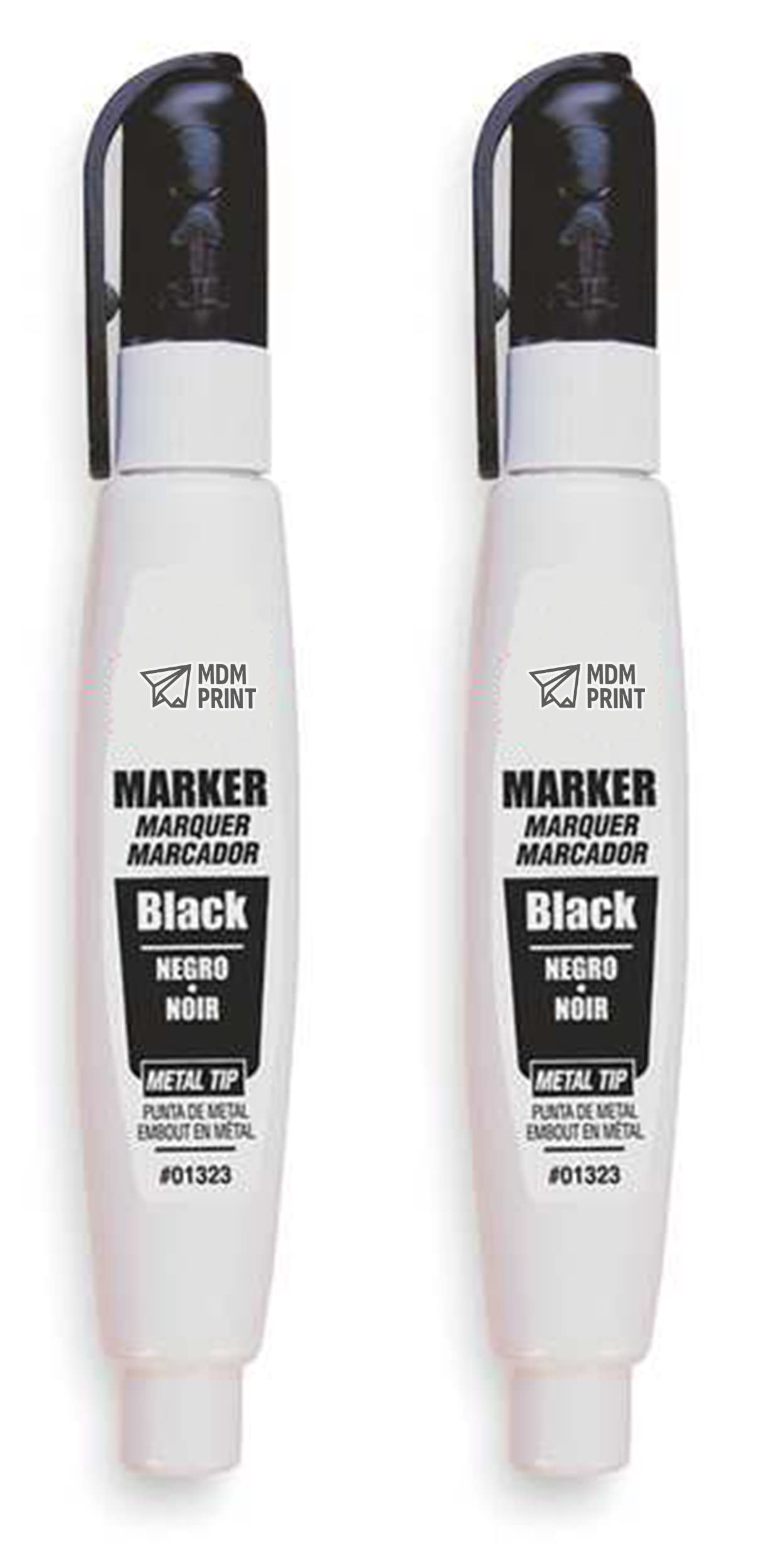 Permanent Paint Marker with Micro Tip - Black (PK2) | Ideal for Art, DIY Projects & Industrial Labeling
